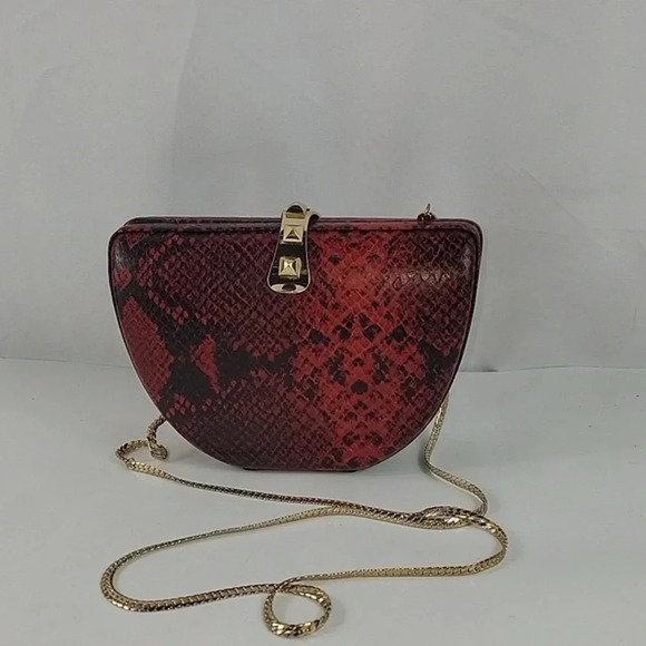 Rebecca Minkoff Red Leather Snakeskin Purse NWOT - Picture 9 of 15